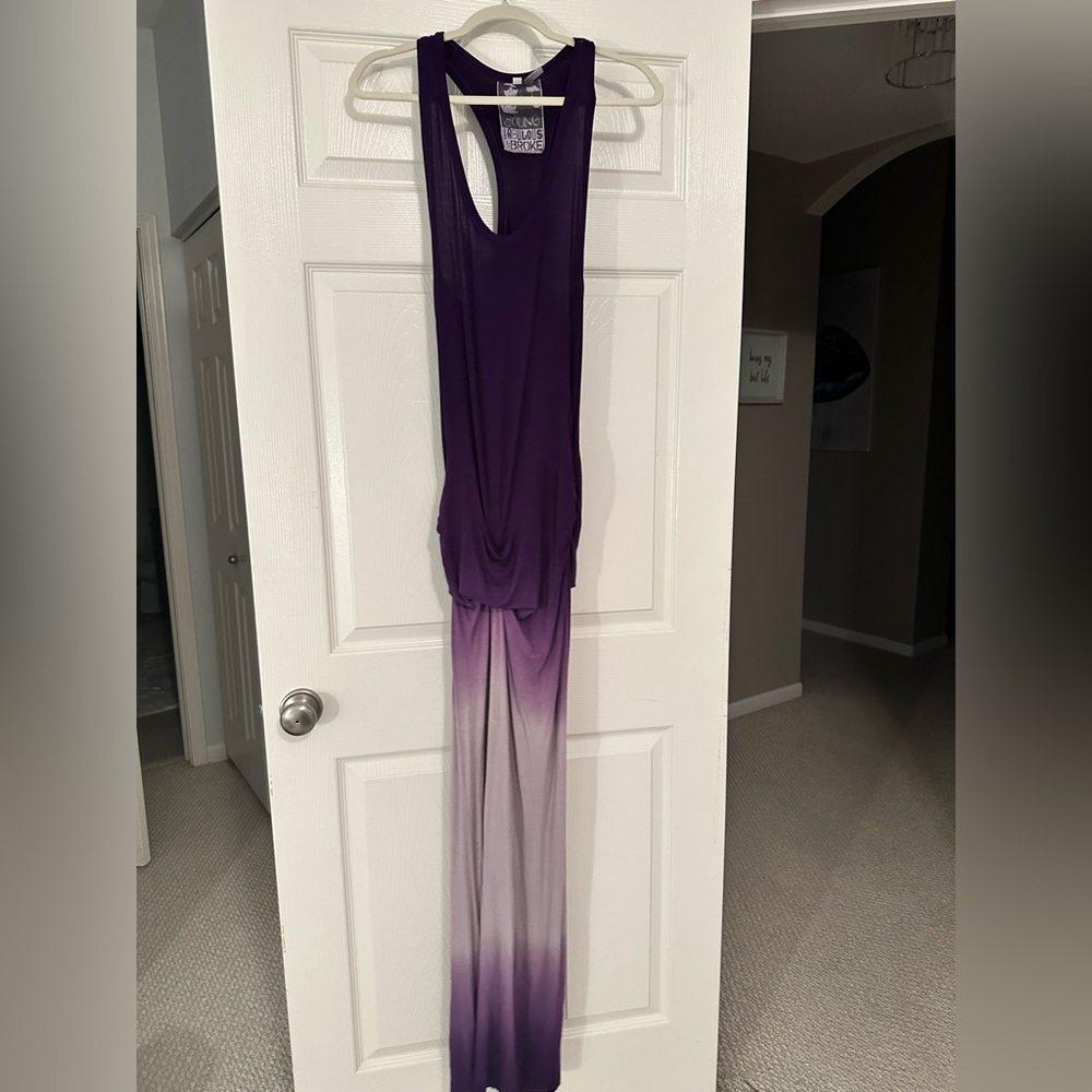 Mint condition purple and light gray Tback maxi